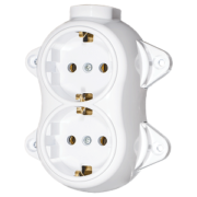 RETRO VINTAGE DVOJNA NADOMETNA VTIČNICA BELA ALI ČRNA