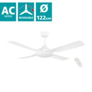 STROPNI VENTILATOR Z LED SVETILKO BONDI fi 1220 mm 20W BELI ALI ČRNI STROPNI VENTILATOR Z LED SVETILKO BONDI fi 1220 mm 20W BELI ALI ČRNI