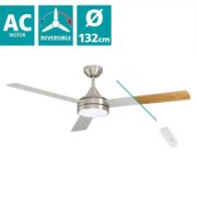 STROPNI VENTILATOR Z LED SVETILKO SESIMBRA fi 1320 mm 20W V DVEH BARVAH