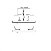 SENZORSKI VGRADNI LED PANEL fi 230 mm 18W 3000K DO 6000K
