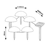 SOLARNI TALNI LED SET TREPPIO 1W 4000K IP44