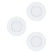 VGRADNA LED SVETILKA FUEVA fi 85 mm SET 3X2,8W 3000K IP44 V TREH BARVAH