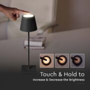 AKUMULATORSKA NAMIZNA TOUCH ZATEMNILNA LED SVETILKA 3W V ŠTIRIH BARVAH AKUMULATORSKA NAMIZNA TOUCH ZATEMNILNA LED SVETILKA 3W V ŠTIRIH BARVAH
