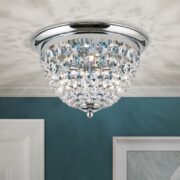 KRISTALNA STROPNA SVETILKA PLAFOND fi 350 mm 3XE27 V TREH BARVAH
