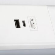 PODELEMENTNA KOTNA SVETILKA Z DVEMA VTIČNICAMA, STIKALOM USB+MICRO USB BILAL 600 mm 18W 4000K