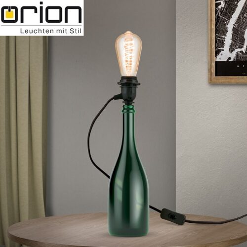 retro-vintage-podnožje-za-namizno-svetilko-flaša-črni-kabel