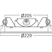 ZATEMNILNI VGRADNI LED PANEL fi 229 mm 18W 3000K DO 6000K IP40 BELI ALI ČRNI