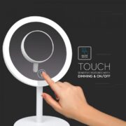 NAMIZNO AKUMULATORSKO KOZMETIČNO OGLEDALO Z LED SVETILKO 5W 6500K