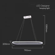 VISEČA LED SVETILKA 790 mm 24W