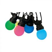 SOLARNA SVETLOBNA VERIGA 13 METROV 15 ŽARNIC RGB IP44 Z DALJINSKIM UPRAVLJANJEM
