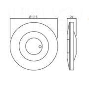 STROPNI NADGRADNI SENZOR CR3 MINI 360° ČRNI ALI BELI