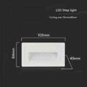 VGRADNA LED SVETILKA 103X58 mm 3W 3000K IP65