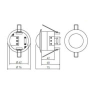VGRADNI SENZOR CR5 360° fi 76 mm
