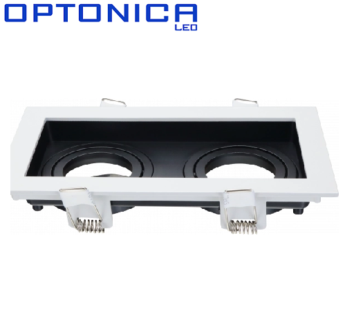 dvojna-kvadratna-vgradna-gu10-svetilka-bela