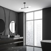 STROPNA SVETILKA TEODORO 2XE14 KROM ALI ČRNA IP44