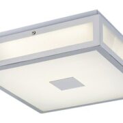 STROPNA LED SVETILKA ZOYA 400X400 mm 24W 4000K IP44 KROM ALI ČRNA