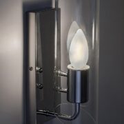 STENSKA SVETILKA TEODORO E14 KROM ALI ČRNA IP44