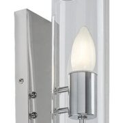 STENSKA SVETILKA TEODORO E14 KROM ALI ČRNA IP44