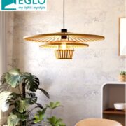 VISEČA SVETILKA IZ LESA LYDNEY fi 570 mm E27 1X40W