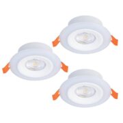 ZATEMNILNA VGRADNA LED SVETILKA CALONGE fi 98 mm SET 3X3,8W 3000K DO 6000K+RGB BELA ALI ČRNA