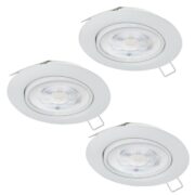 VGRADNA LED SVETILKA FAVAZZINA fi 85 mm GU10 SET 3X4,9W 3000K V TREH BARVAH