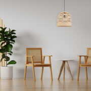 VISEČA SVETILKA IZ RATANA fi 460 mm E27