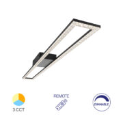 ZATEMNILNA STROPNA LED SVETILKA CRYSTAL 40W 3000K DO 6500K Z DALJINSKIM UPRAVLJANJEM BELA ALI ČRNA