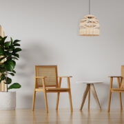 VISEČA SVETILKA IZ RATANA fi 300 mm E27