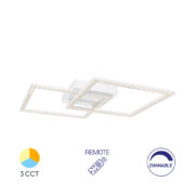 ZATEMNILNA STROPNA LED SVETILKA CRYSTAL 55W 3000K DO 6500K Z DALJINSKIM UPRAVLJANJEM BELA ALI ČRNA