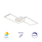 ZATEMNILNA STROPNA LED SVETILKA NELA 40W 3000K DO 6500K Z DALJINSKIM UPRAVLJANJEM BELA ALI ČRNA