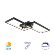 ZATEMNILNA STROPNA LED SVETILKA NELA 40W 3000K DO 6500K Z DALJINSKIM UPRAVLJANJEM BELA ALI ČRNA