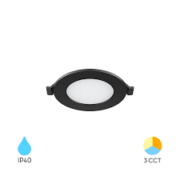 VGRADNI LED PANEL fi 85 mm 3W 3000K DO 6500K IP40 BELI ALI ČRNI