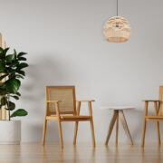 VISEČA SVETILKA IZ RATANA fi 300 mm E27