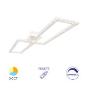 ZATEMNILNA STROPNA LED SVETILKA CRYSTAL 55W 3000K DO 6500K Z DALJINSKIM UPRAVLJANJEM BELA ALI ČRNA