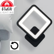 STENSKA LED SVETILKA MOON 12W 4000K BELA ALI ČRNA