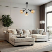 STROPNA SVETILKA MAURO 540 mm 3XE27 V DVEH BARVAH