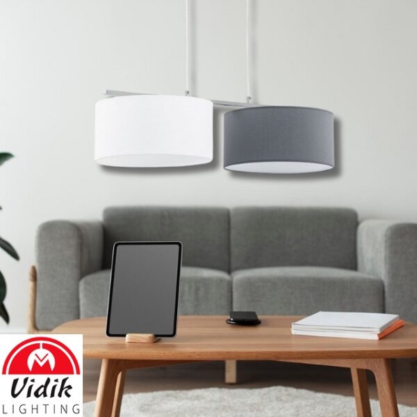 VISEČA SVETILKA GRAY 700 mm 2XE27