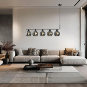 VISEČA SVETILKA ELEGANZA 890 mm 5XE27 V DVEH BARVAH