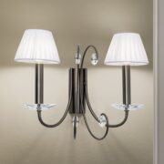 KRISTALNA STENSKA SVETILKA ARIANE mm 2XE14 TEMNI NIKELJ ALI ZLATA