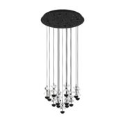 KRISTALNI VISEČI ZATEMNILNI LED LESTENEC PIANOPOLI fi 500 mm 15X1,8W 3000K