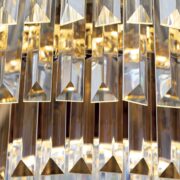 KRISTALNA STROPNA ZATEMNILNA LED SVETILKA PRISM fi 954 mm 145W 3000K 24 KARAT POZLAČENA