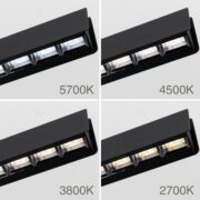 ZATEMNILNA VISEČA DIREKTNO-INDIREKTNA LED SVETILKA TARA 1200 mm 44W 2700K DO 5700K V TREH BARVAH