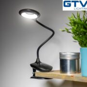 AKUMULATORSKA NAMIZNA TOUCH ZATEMNILNA LED SVETILKA S ŠČIPALKO RINGO 4W 3000K DO 6000K BELA ALI ČRNA