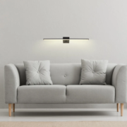 STENSKA LED SVETILKA S STIKALOM JAIME 615 mm 12W 4000K IP44 SREBRNA ALI ČRNA