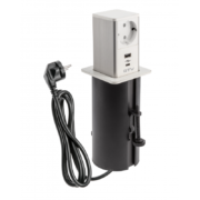 VGRADNA POTOPNA VTIČNICA 1 X ŠUKO+ 1 X USB A +1 X USB C  BELA ALI ČRNA