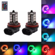 H8 RGB CANBUS LED SIJALKA ZA MEGLENKE ALI POZICIJSKE LUČI 8,1W Z DALJINSKIM UPRAVLJANJEM SET 2/1