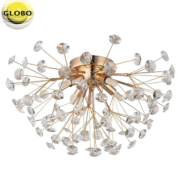 KRISTALNA STROPNA LED SVETILKA KATRINA 450 mm G9 4X3,5W 3000K V DVEH BARVAH