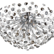 KRISTALNA STROPNA LED SVETILKA KATRINA 600 mm G9 6X3,5W 3000K V DVEH BARVAH