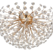 KRISTALNA STROPNA LED SVETILKA KATRINA 600 mm G9 6X3,5W 3000K V DVEH BARVAH
