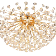 KRISTALNA STROPNA LED SVETILKA KATRINA 600 mm G9 6X3,5W 3000K V DVEH BARVAH